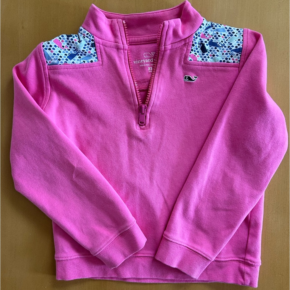 Pink Vineyard Vines girls pullover